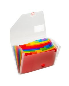 Snopake Rainbow Expanding File Polypropylene A4 13 Part Clear - 15768