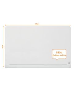 Nobo Impression Pro Magnetic Glass Whiteboard with Concealed Pen Tray 1260x710mm White 1905192