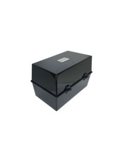 ValueX Deflecto Card Index Box 5x3 inches / 127x76mm Black - CP010YTBLK