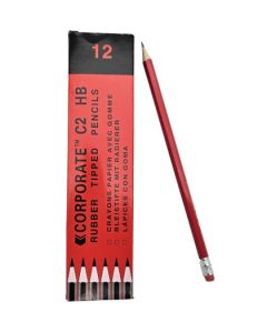 ValueX HB Pencil Rubber Tip Red Barrel (Pack 12) - 785100