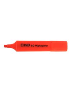 ValueX Flat Barrel Highlighter Pen Chisel Tip 1-5mm Line Orange (Pack 10) - 844015