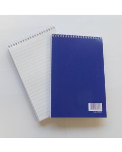 ValueX 127x200mm Wirebound Card Cover Reporters Shorthand Notebook 70gsm Ruled 160 Pages Blue (Pack 10)