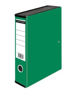 ValueX Box File Paper on Board Foolscap 65mm Capacity 80mm Spine Width Clip Closure Green (Pack 10) - 31814DENTx10
