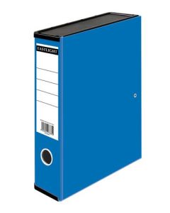 ValueX Box File Paper on Board Foolscap 65mm Capacity 80mm Spine Width Clip Closure Blue (Pack 10) - 31813DENTx10