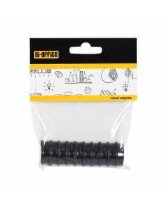 Bi-Office Magnets 20mm Black (Pack 10) IM142609