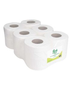 Purely Kind Centrefeed Rolls 2ply 100m FSC White (Pack 6) PK1210