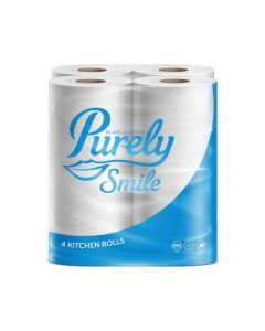 Purely Smile Kitchen Roll 2ply 10m White (Pack 4) PS1501