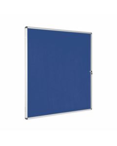 Bi-Office Enclore Blue Felt Lockable Noticeboard Display Case 20 x A4 1160x1288mm - VT740107150